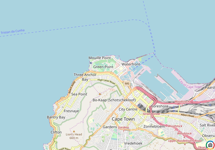 Map location of Green Point
